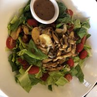 Baby spinach salad without spinach with lettuce instead and no vegan cheese   at Bella Napoli  in Copiague