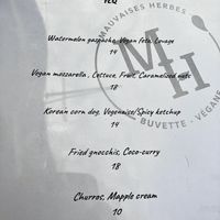 Lunch Menü (Juli 2024)  at Les Mauvaises Herbes in Quebec