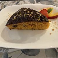 Vegan chocolate orange cake  at Govinda in Milan