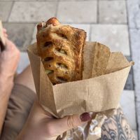Vegan sausage roll tasted to real I asked if it’s really without meat   at Mlinar in Dubrovnik