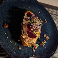 Vegan bruschetta at Dundees on the Waterfront in Cairns