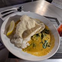 Vegan chickpea curry at Dundees on the Waterfront in Cairns