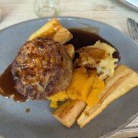 Vegan roast. Also came with cauliflower, carrots and greens on the side at Sunnyhills  in Belford