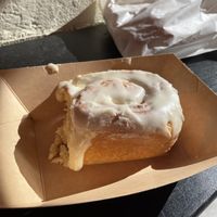 Cinnamon roll  at La Loca de Enfrente in Madrid