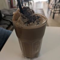 Chocolate mint frappé at La Loca de Enfrente in Madrid