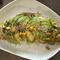 Avocado toastt  at La Loca de Enfrente in Madrid