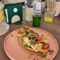 Tosta de tofu at La Loca de Enfrente in Madrid