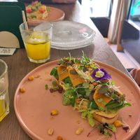 Tosta de "salmón" at La Loca de Enfrente in Madrid