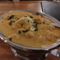 Lemon sauce with soy meat at Mountain in Liberec