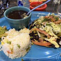 Nopalitos Salad with Rice and Beans  at Tortas de Fuego in Sedona
