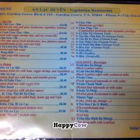 Menu page 2 at An Lac Duyen in Garden Grove