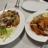 Sweet and sour vegetables and sweet and sour tofuu  at Grand Fusion  in Paisley