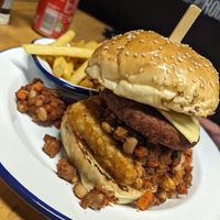 vegan "the porker" burger at Phat Burger in Warmley