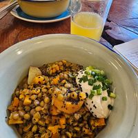 Lentil stew at Café Vida in La Paz
