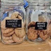 Delicious cookies. Loved the peanut cookie! at Café Vida in La Paz