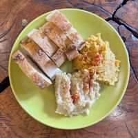 Hummus & bread starter  at Café Vida in La Paz