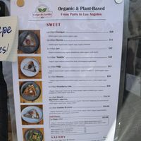 Menu  at La Crepe Du Jardin in Los Angeles