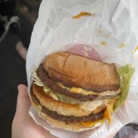 Vegan burger  at Mr.Charlie's - Sydney in Redfern