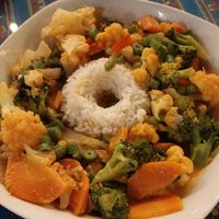 Thai curry at La Casa de Bamboo in Huacachina