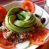 Andean salad at La Casa de Bamboo in Huacachina