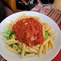 Pasta at La Casa de Bamboo in Huacachina