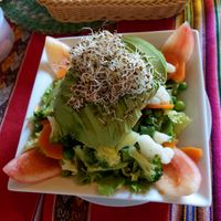 Mixed Salat at La Casa de Bamboo in Huacachina