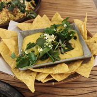 Nachos with cheese sauce at Jhoii Local Eats in Sanur