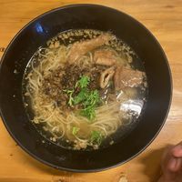 Mushroom noodle soup  at Yunnan Vegetarian Noodles Shop - หงส์หงส์บะหมี่ยูนนาน in Chiang Rai