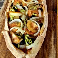 Vegan pide at Sunny Turkish Fast Food in Koh Rong