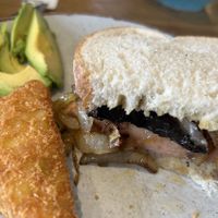 I had vegan breakfast sandwich, I asked for mushroom instead of tomato    at Olivia's Tearoom in York