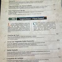 Menu  at El Nacional  in Panama City