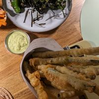 Delicious bean starter at Ramenara in Seef