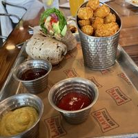 Veggie wrap with side option  at LazyG Brewhouse in Prescott
