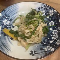 We learned to prepare a Pad Thai style rice noodle dish. Very delicious! Mustard leaves were very good    at Hotpot Panda in Chiang Mai