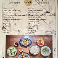 menu 2  at Aurora Chay Quan in Da Nang