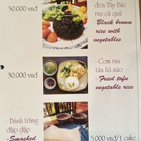 menu  at Aurora Chay Quan in Da Nang