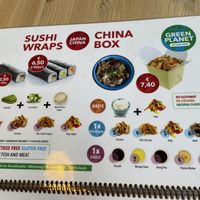 A part of the menu  at Green Planet Dinner   in Gran Canaria