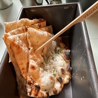 Vegan Garlic Naan - usually unheard of elsewhere  at Permit Room in Brighton