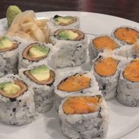 Inari avocado and sweet potato tempura rolls  at Soba Sushi and Noodles in Weaverville