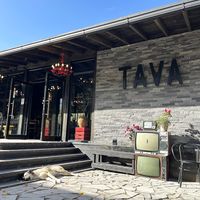 Entrance and chilling doggo  at Tava  in Dilijan