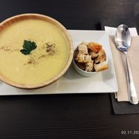 Soup of the day at Corgi's Cafe in Sofia