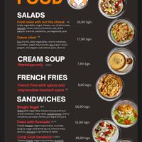 Vegan Menu  at Corgi's Cafe in Sofia