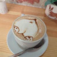 Corgi latte at Corgi's Cafe in Sofia