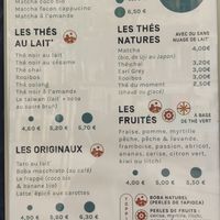 menu at Mat'cha - Bubble Tea Marseille in Marseille
