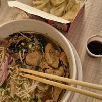 Dragon Ramen and vegan Gyozas at Ramen Shifu in Tenerife