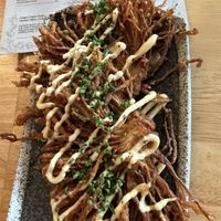 Enoki mushrooms   at Lilypad in Harrogate