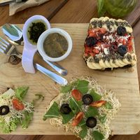 Hummus avocado toast and sweet toast   at Elixir Spot - Centro - temporarily closed in Puerto Vallarta