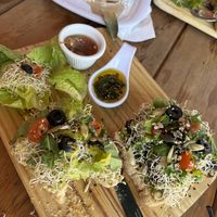 Garlic Mushroom Avo toast and Hummus avo toast on sourdoughh bread  at Elixir Spot - Centro - temporarily closed in Puerto Vallarta