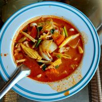Vegan Tom yum soup at Siam Kitchen in Koh Chang