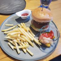 Kinzan Miso Mayo Burger Set at Tempu Terrace in Wakayama